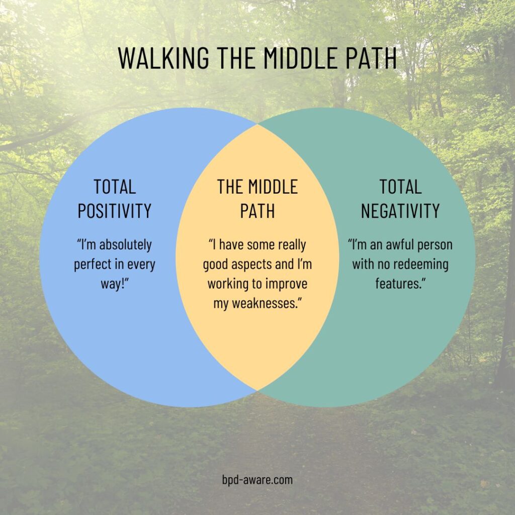 Walking the middle path Venn diagram.