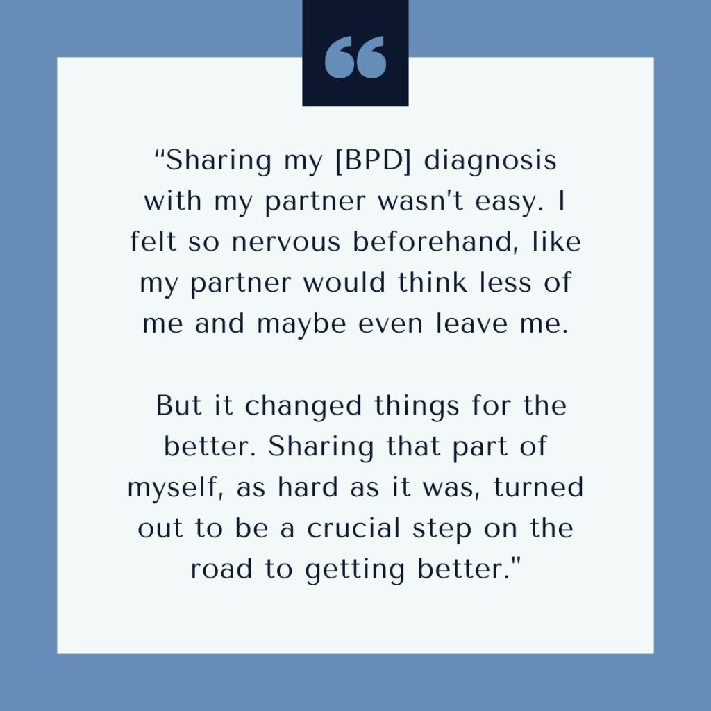 Sharing my BPD diagnosis.