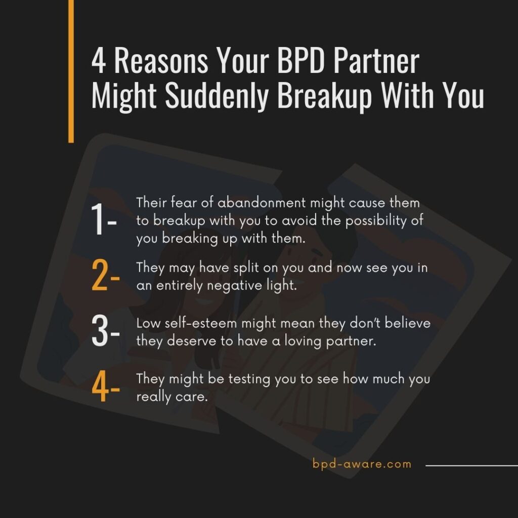 4 reasons your BPD partner might suddenly breakup with you