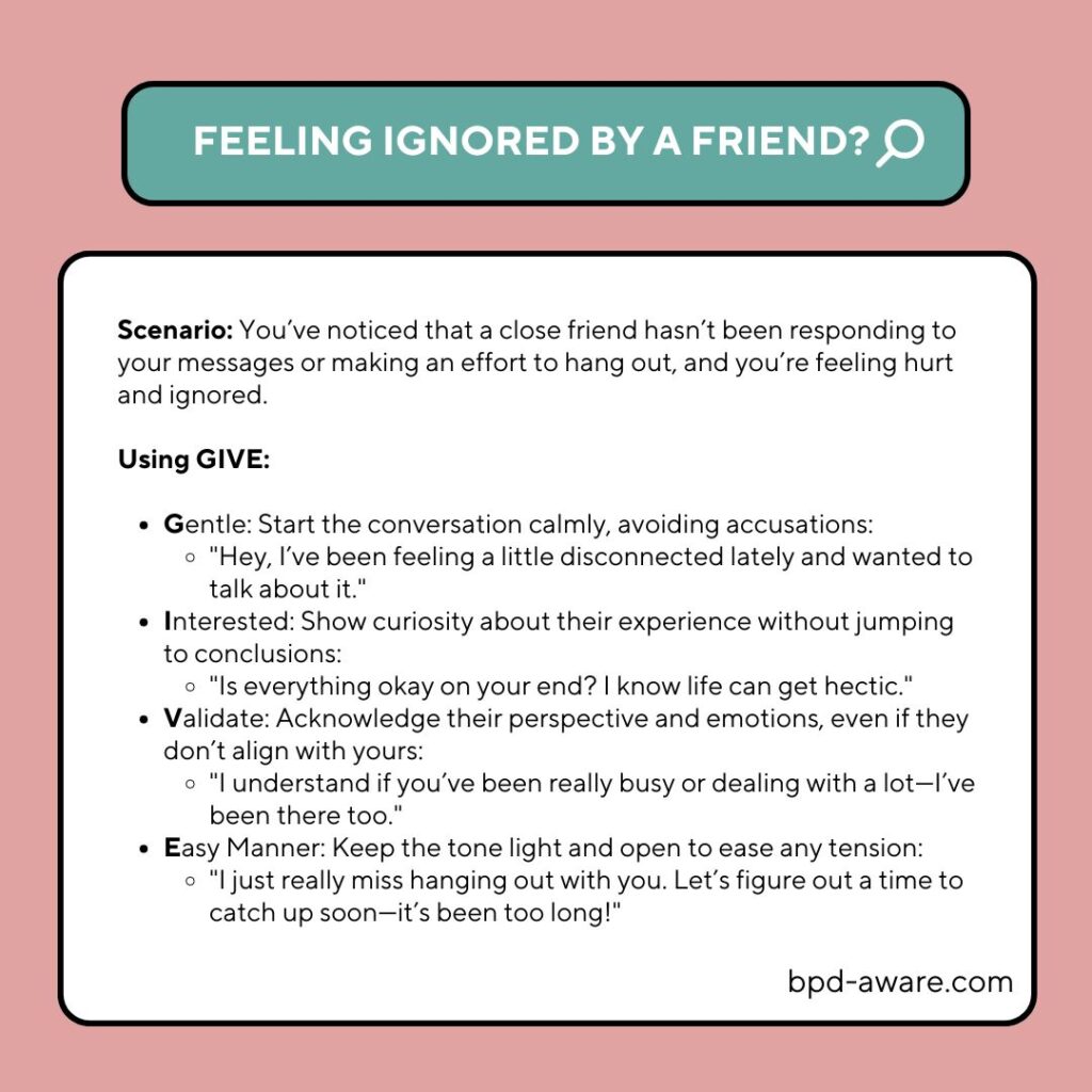 What to do when you're feeling ignored by a friend.