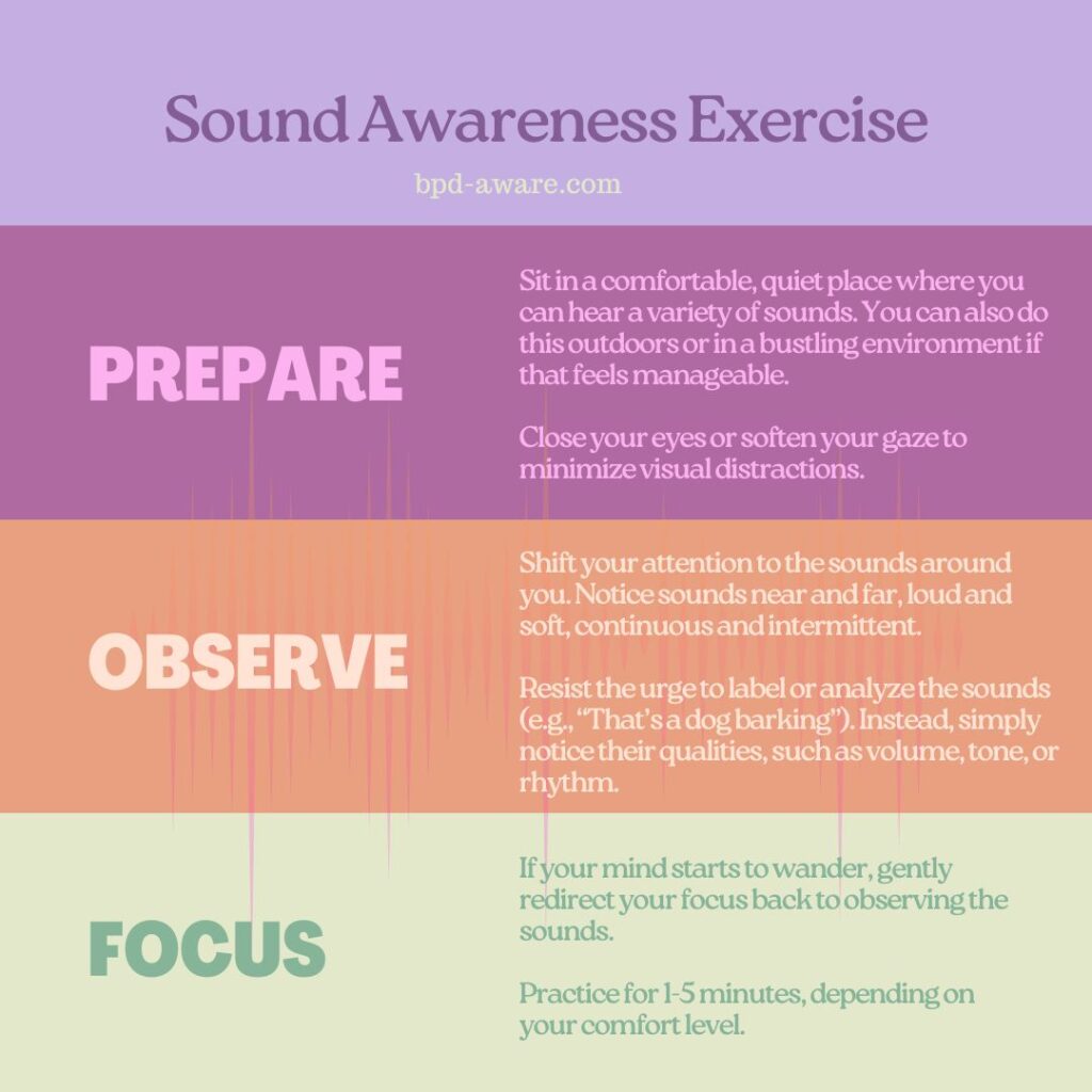 Sound awareness exercise.